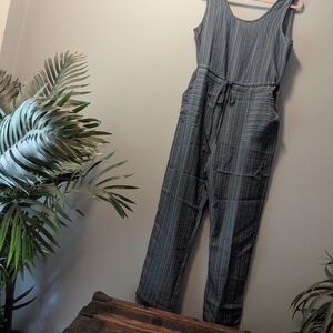 Promesa Blue And White Striped Jumpsuit